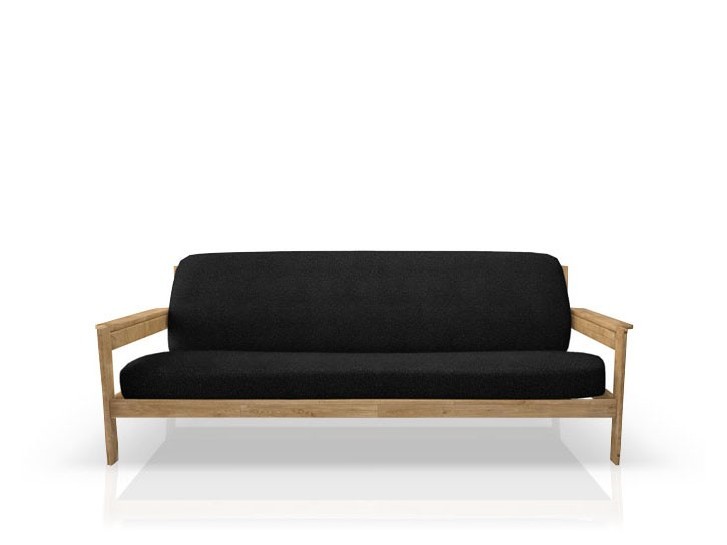 Funda superelástica para sofá cama nido con brazos de madera – Modelo Roc
