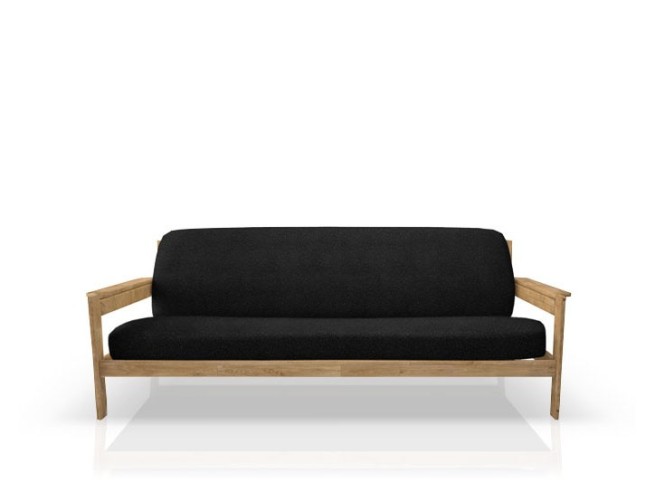 Funda superelástica para sofá cama nido con brazos de madera – Modelo Roc