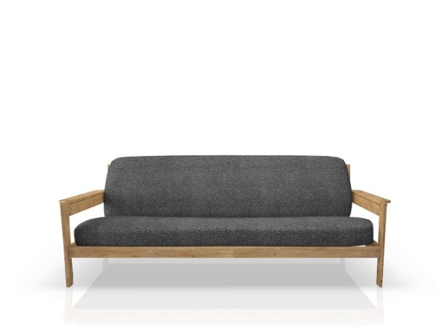 Funda superelástica para sofá cama nido con brazos de madera – Modelo Roc