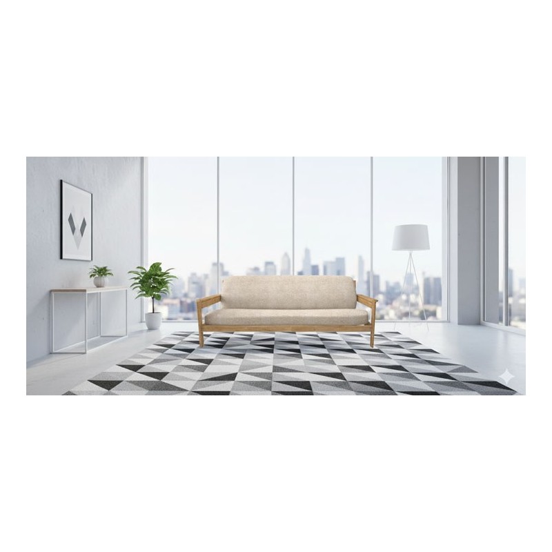 Funda superelástica para sofá cama nido con brazos de madera – Modelo Roc