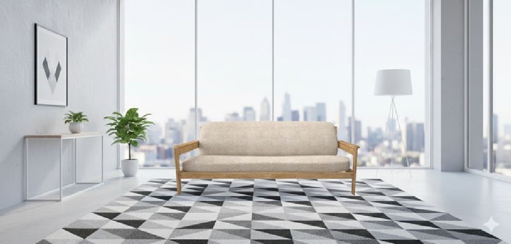 Funda superelástica para sofá cama nido con brazos de madera – Modelo Roc