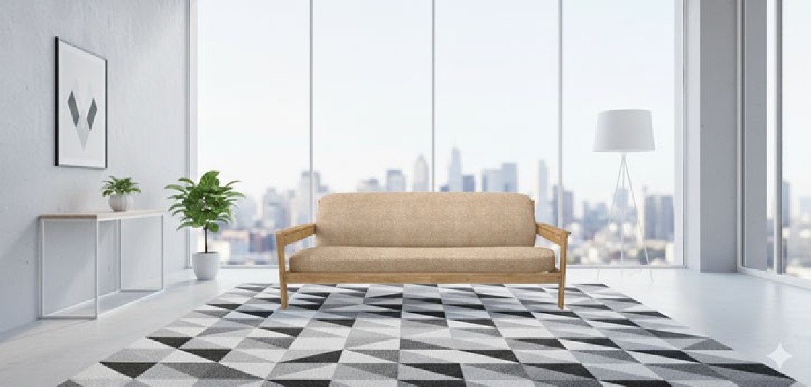 Funda superelástica para sofá cama nido con brazos de madera – Modelo Roc