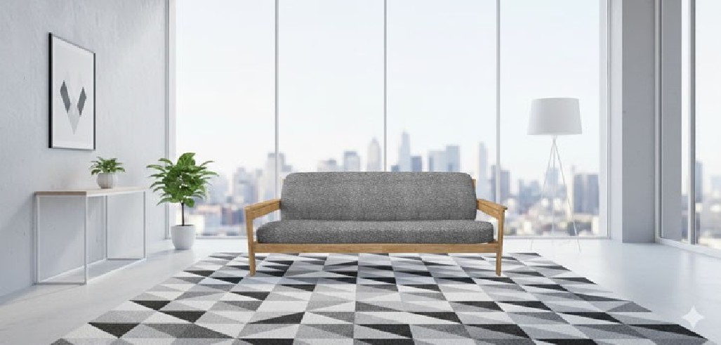 Funda superelástica para sofá cama nido con brazos de madera – Modelo Roc