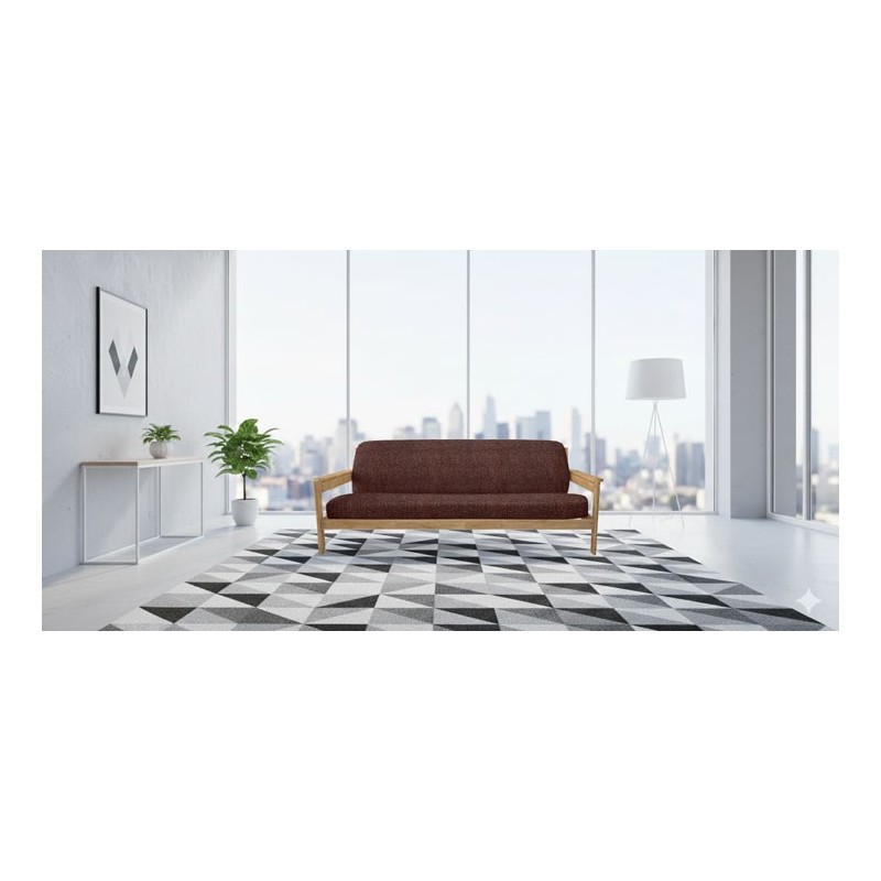 Funda superelástica para sofá cama nido con brazos de madera – Modelo Roc Funda superelástica para sofá cama nido con brazos de madera – Modelo Roc