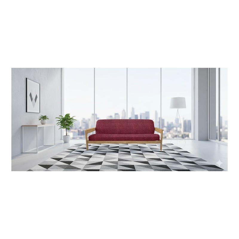 Funda superelástica para sofá cama nido con brazos de madera – Modelo Roc Funda superelástica para sofá cama nido con brazos de madera – Modelo Roc