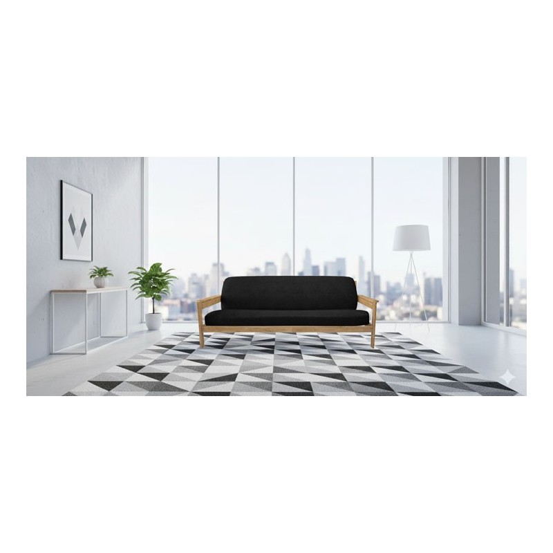 Funda superelástica para sofá cama nido con brazos de madera – Modelo Roc Funda superelástica para sofá cama nido con brazos de madera – Modelo Roc