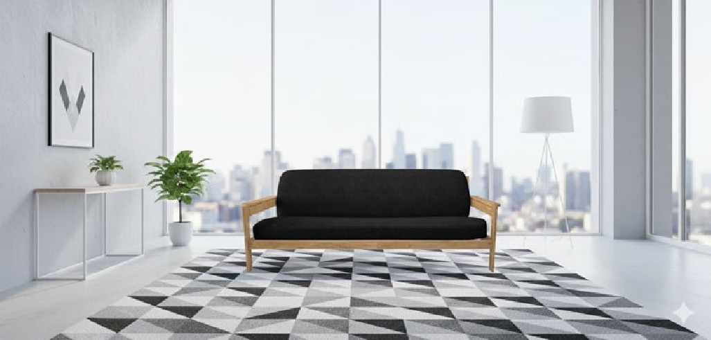 Funda superelástica para sofá cama nido con brazos de madera – Modelo Roc