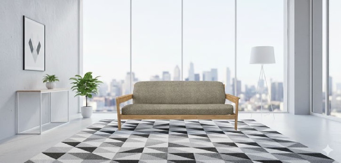 Funda superelástica para sofá cama nido con brazos de madera – Modelo Roc