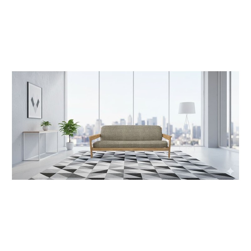 Funda superelástica para sofá cama nido con brazos de madera – Modelo Roc Funda superelástica para sofá cama nido con brazos de madera – Modelo Roc