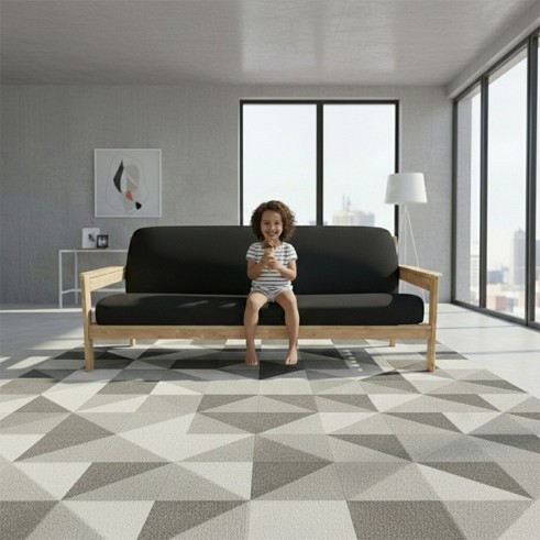 Funda superelástica para sofá cama nido con brazos de madera – Modelo Roc