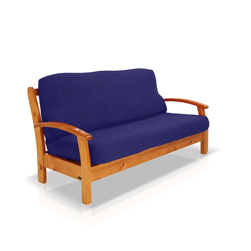 Capa bielástica para Sofá Cama com braços de madeira – Modelo Cora
