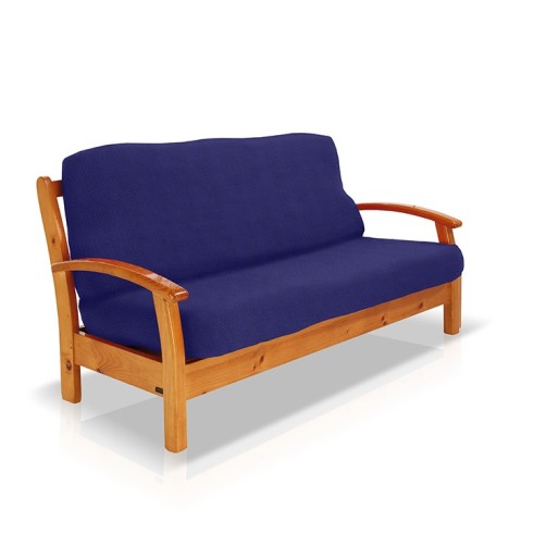 Capa bielástica para Sofá Cama com braços de madeira – Modelo Cora