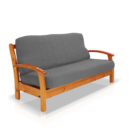 Capa bielástica para Sofá Cama com braços de madeira – Modelo Cora