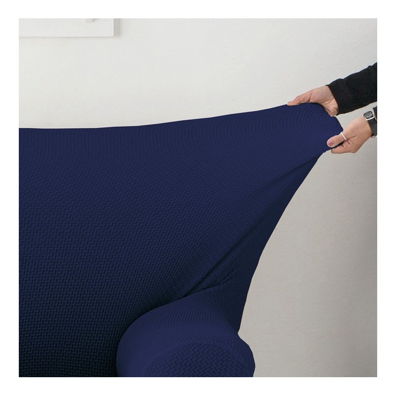 Capa bielástica para Sofá Cama com braços de madeira – Modelo Cora