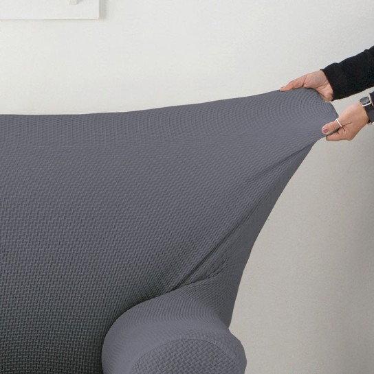 Capa bielástica para Sofá Cama com braços de madeira – Modelo Cora