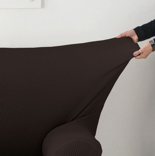 Capa bielástica para Sofá Cama com braços de madeira – Modelo Cora
