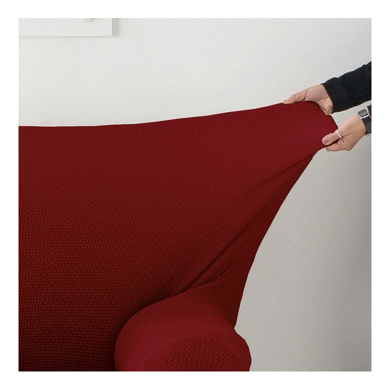 Capa bielástica para Sofá Cama com braços de madeira – Modelo Cora