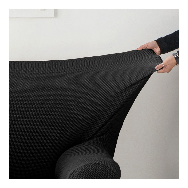 Capa bielástica para Sofá Cama com braços de madeira – Modelo Cora