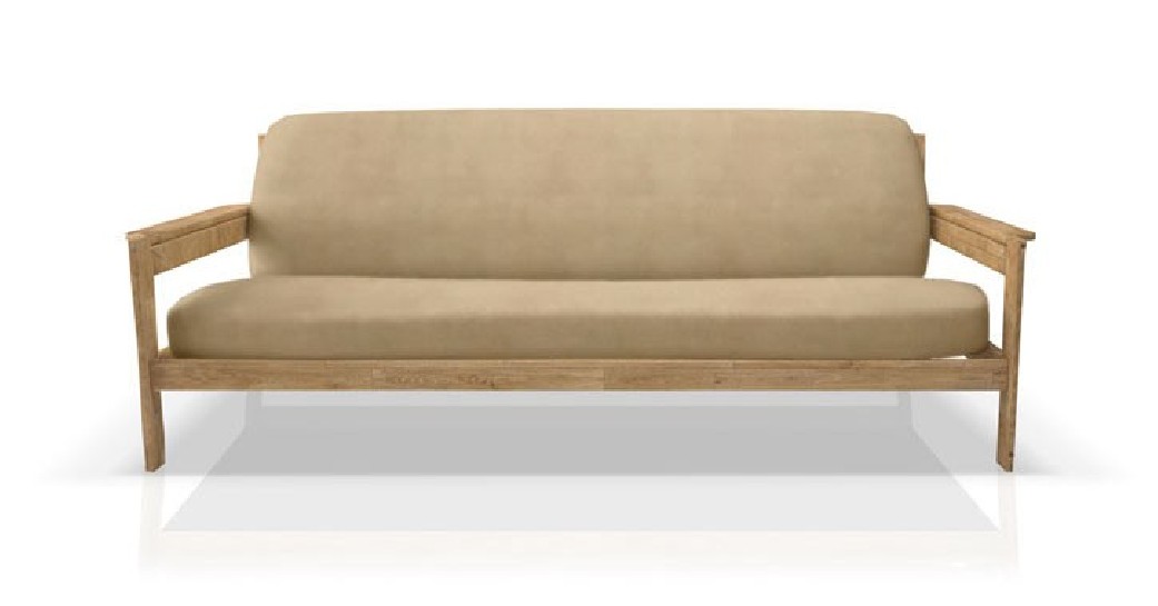 Funda elástica para sofá cama nido con brazos de madera – Modelo Ulises