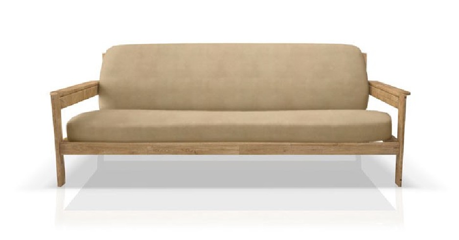 Funda elástica para sofá cama nido con brazos de madera – Modelo Ulises