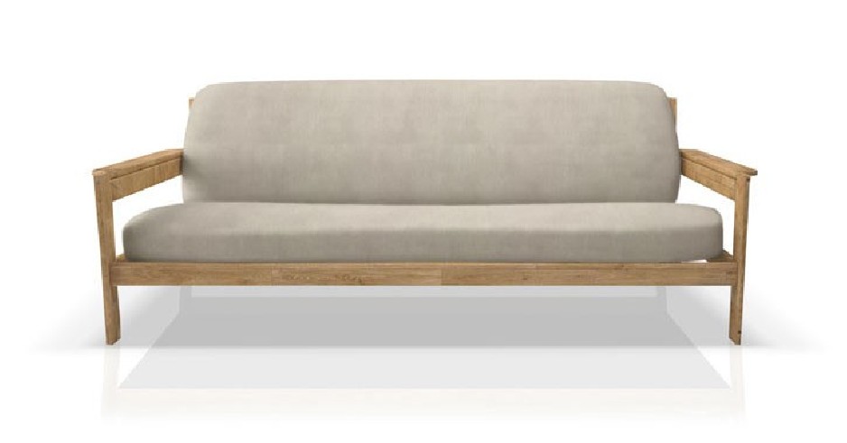 Funda elástica para sofá cama nido con brazos de madera – Modelo Ulises