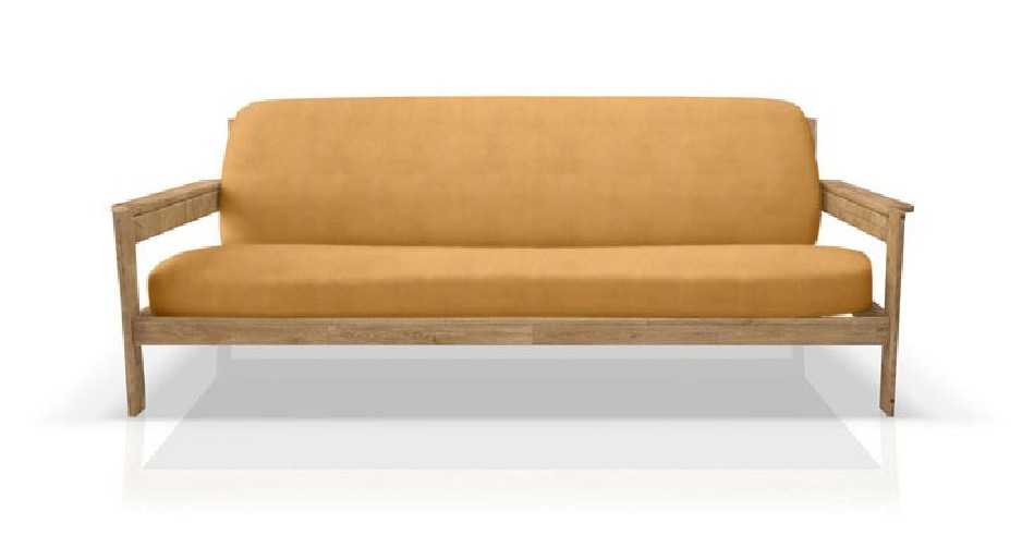 Funda elástica para sofá cama nido con brazos de madera – Modelo Ulises