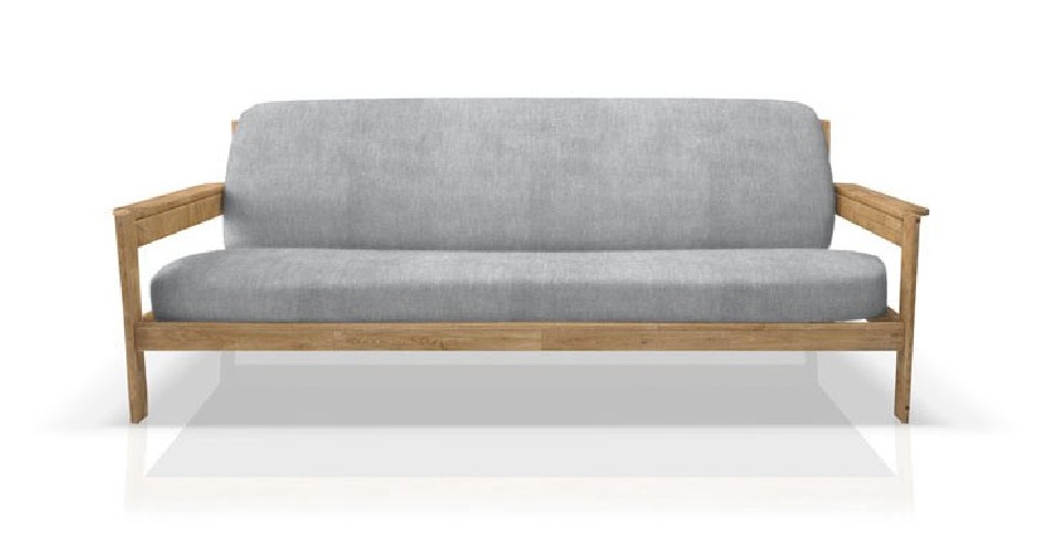 Funda elástica para sofá cama nido con brazos de madera – Modelo Ulises