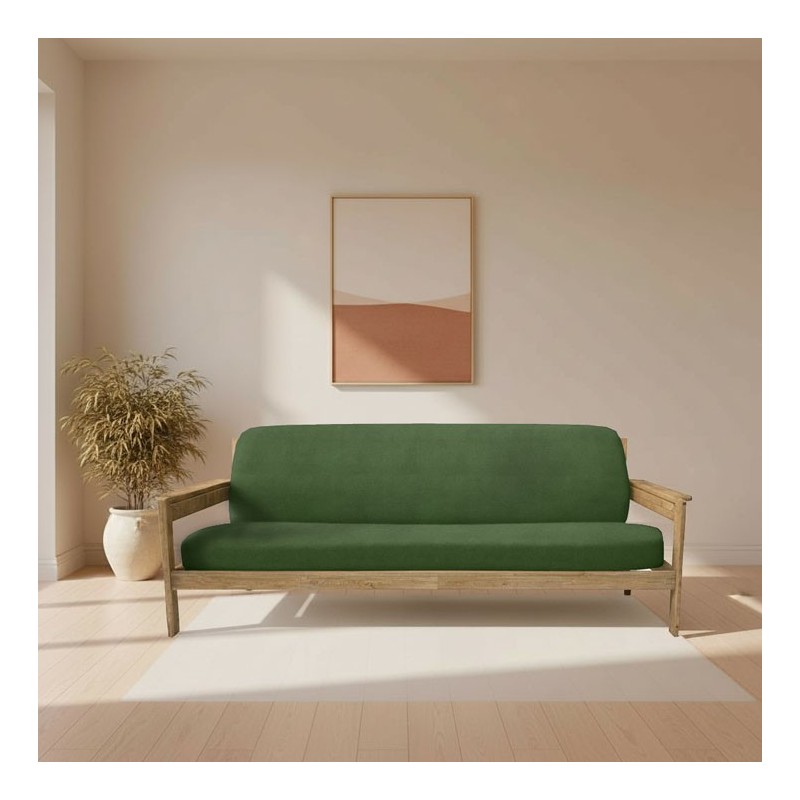 Funda elástica para sofá cama nido con brazos de madera – Modelo Ulises Funda elástica para sofá cama nido con brazos de madera – Modelo Ulises