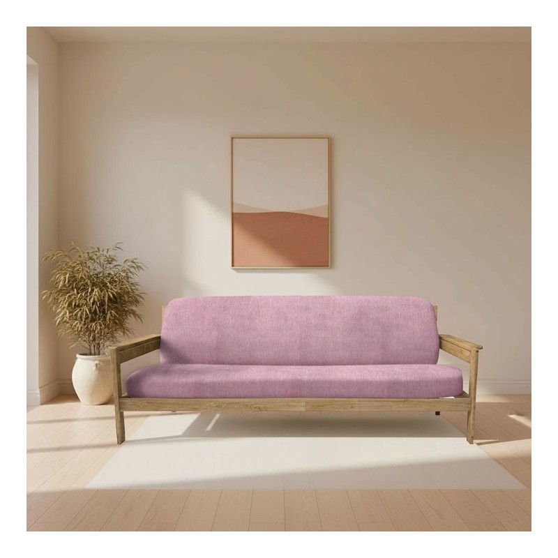 Funda elástica para sofá cama nido con brazos de madera – Modelo Ulises