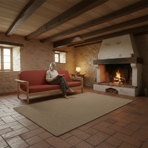 Funda elástica para sofá cama nido con brazos de madera – Modelo Ulises