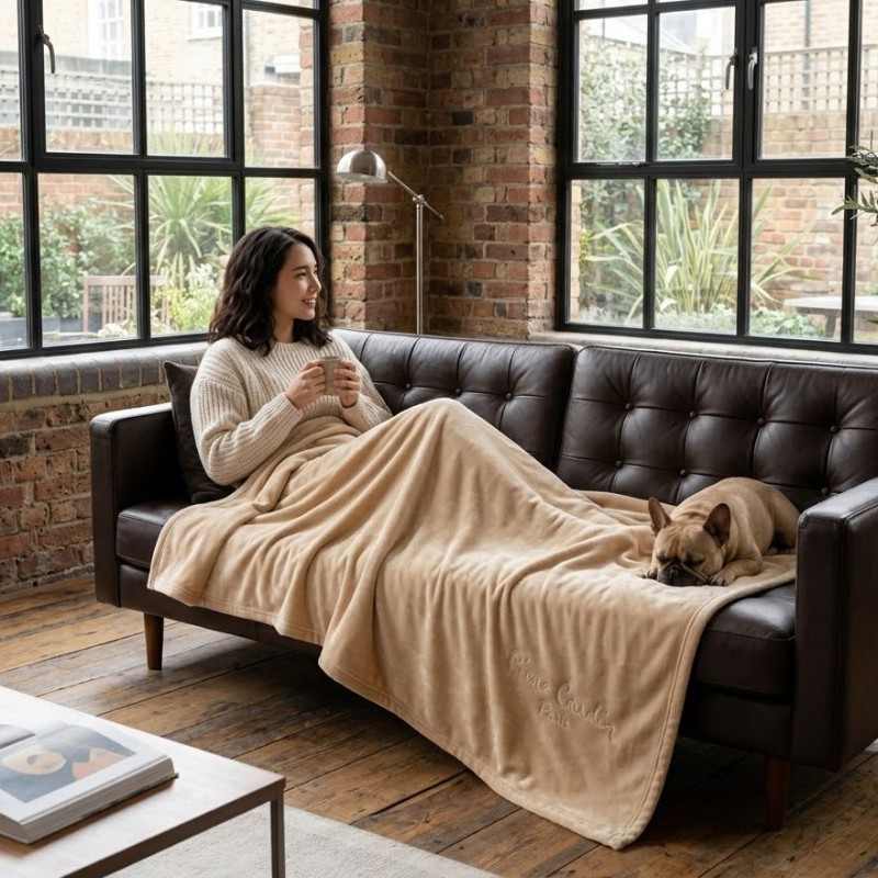 Manta Velvet para sofá y cama marca Pierre Cardin