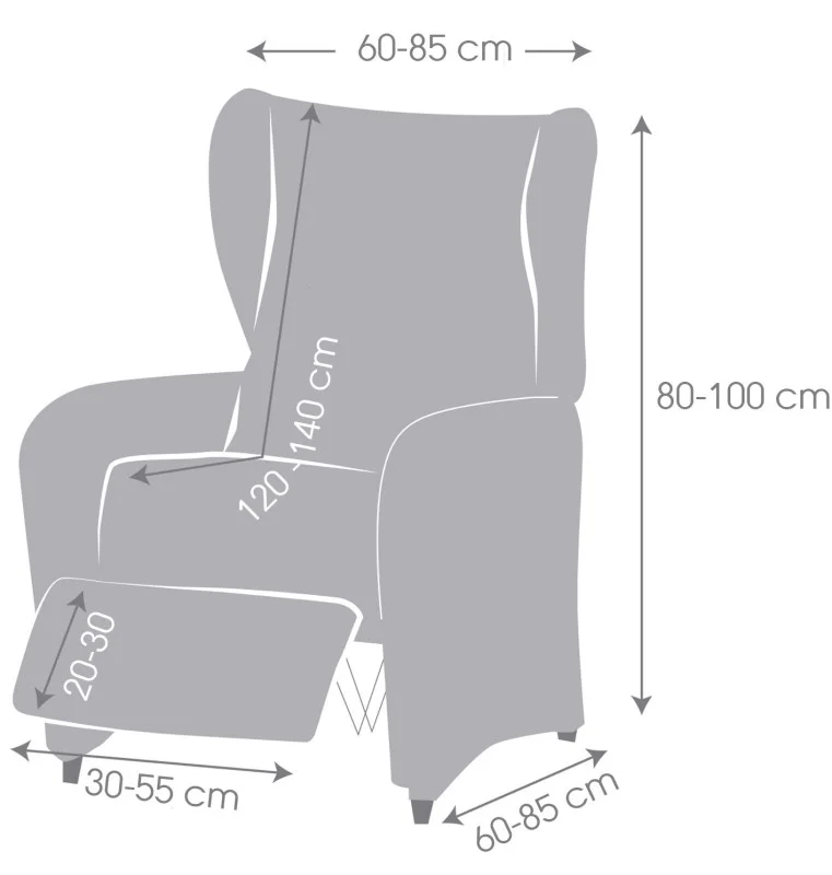 Capa bielástica para poltrona relax modelo Bronx Capa bielástica para poltrona relax modelo Bronx