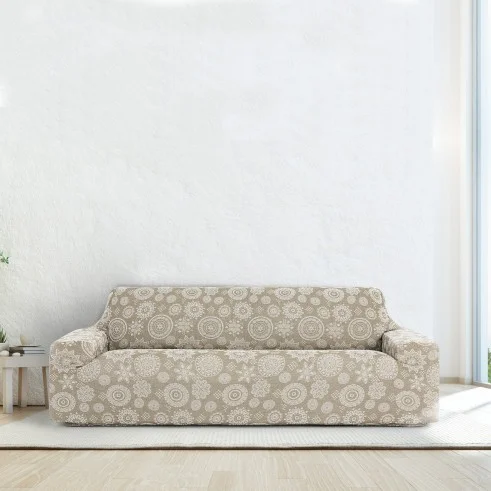 Capa Superelástica para Sofá Modelo Salsa – Elegância Floral e Proteção Completa