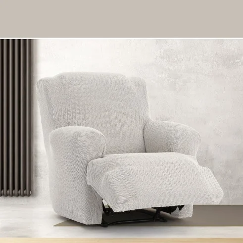 Capa Superelástica para Poltrona Relax com Pés Unidos Modelo Jaz – Proteção com Design Chevron