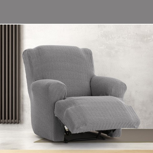Capa Superelástica para Poltrona Relax com Pés Unidos Modelo Jaz – Proteção com Design Chevron