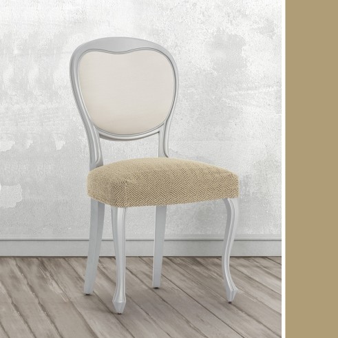 Pack de Capas Superelásticas com Encosto para Cadeira Modelo Jaz – Design Chevron para a Sala de Jantar