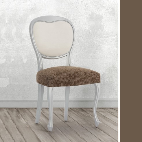 Pack de Capas Superelásticas com Encosto para Cadeira Modelo Jaz – Design Chevron para a Sala de Jantar