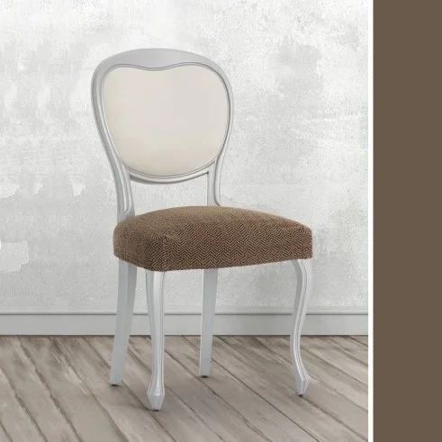 Pack de Capas Superelásticas com Encosto para Cadeira Modelo Jaz – Design Chevron para a Sala de Jantar