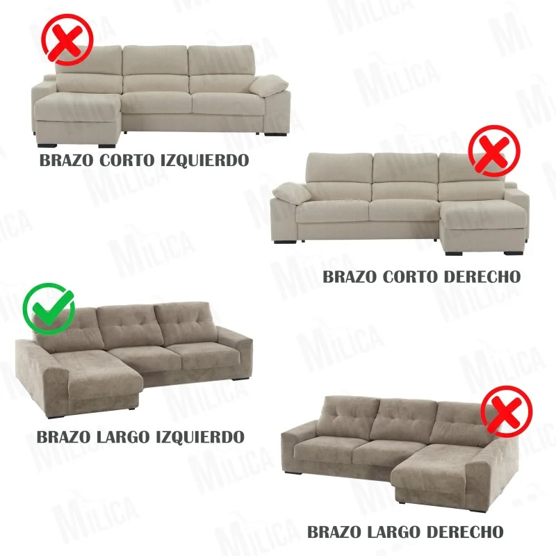 Capa elástica para chaise longue modelo Achilles Capa elástica para chaise longue modelo Achilles