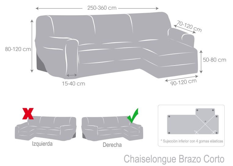 Capa para chaise longue superelástica Roc