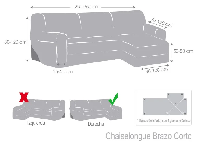 Capa Superelástica para Chaise Longue Modelo Roc – Proteção e Estilo Sofisticado