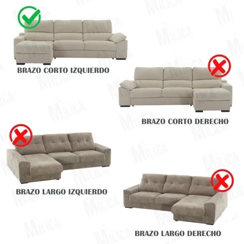 Capa Superelástica para Chaise Longue Modelo Roc – Proteção e Estilo Sofisticado