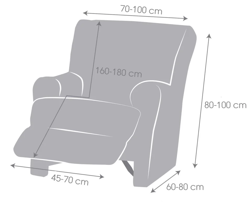 Capa Bielástica para Poltrona Relax com Pés Unidos Cora | Cobertura total com design elegante Capa Bielástica para Poltrona Relax com Pés Unidos Cora | Cobertura total com design elegante
