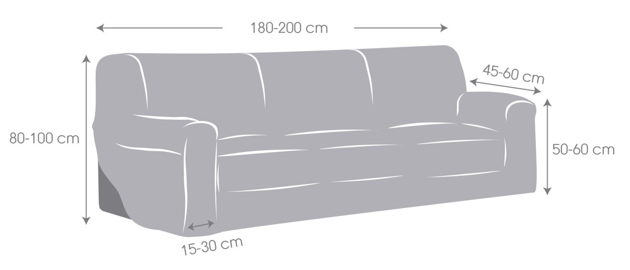 Capa elástica para sofá modelo Troya