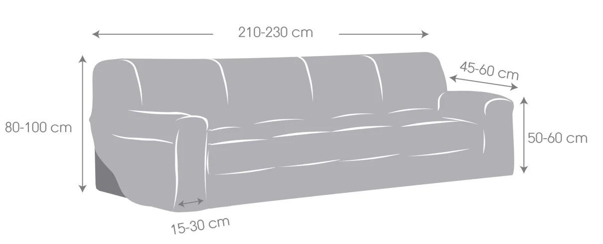 Capa elástica para sofá Iria | Estofado moderno e proteção simples