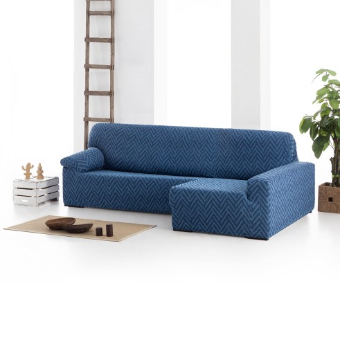 Capa elástica Argos para Chaise Longue | Tecido Geométrico e Renovação
