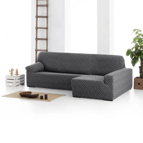 Capa elástica Argos para Chaise Longue | Tecido Geométrico e Renovação