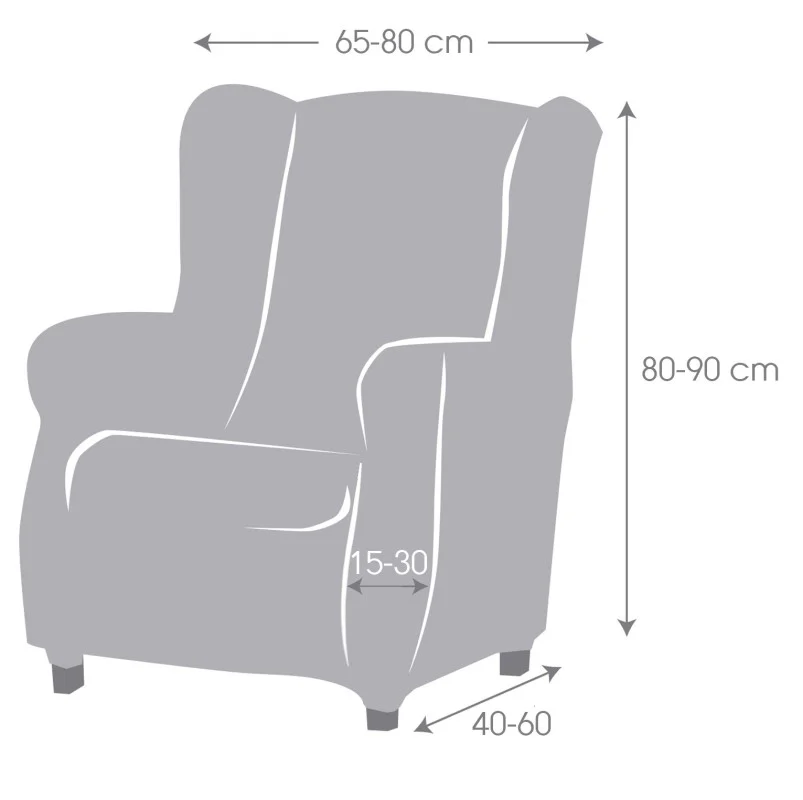 Capa elástica para poltrona com orelhas Ulises | Elegância atemporal com proteção moderna Capa elástica para poltrona com orelhas Ulises | Elegância atemporal com proteção moderna