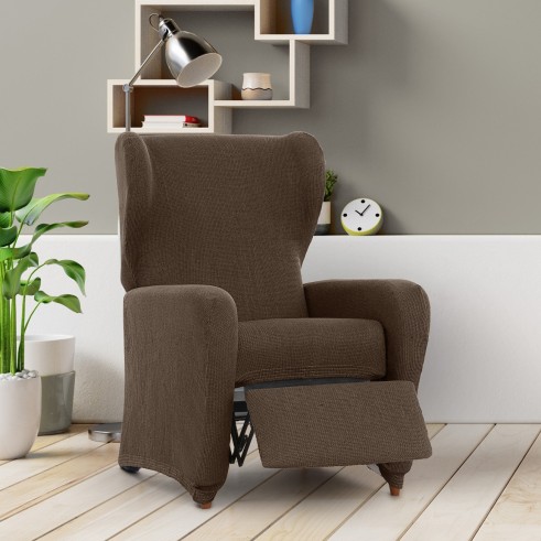Capa elástica para poltrona relax Ulises | Relevo decorativo e conforto diário