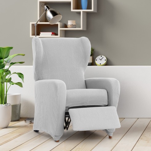 Capa elástica para poltrona relax Ulises | Relevo decorativo e conforto diário